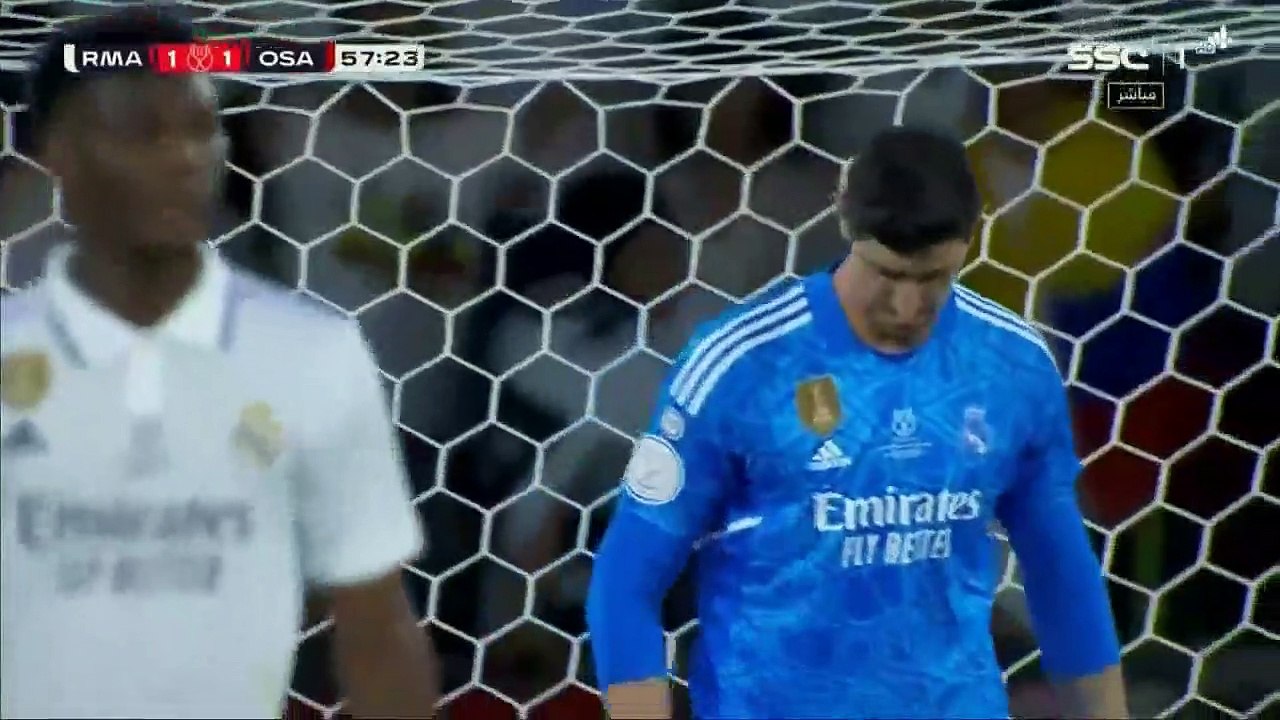 اهداف مباراة ريال مدريد واوساسونا 2 1 نهائي كاس ملك اسبانيا