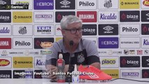 Odair Hellmann, técnico do Santos fala sobre a derrota do peixe sobre o Cruzeiro