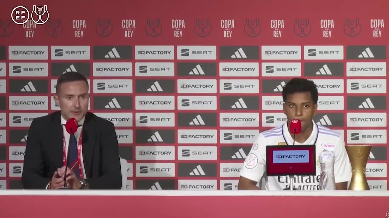 Rueda de prensa de Rodrygo tras ganar la final de la Copa del Rey