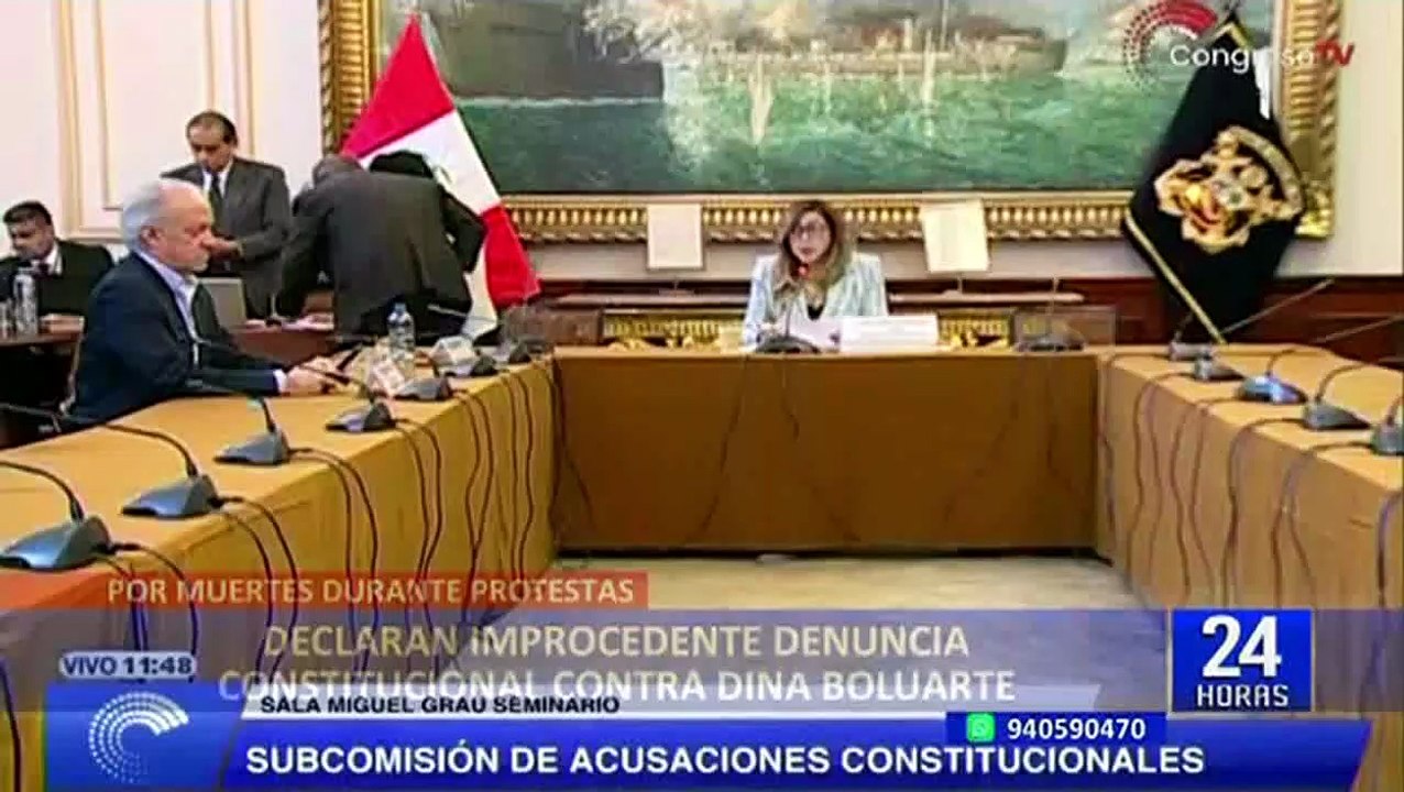 Subcomisión declara improcedente denuncia contra Dina Boluarte por muertes en protestas