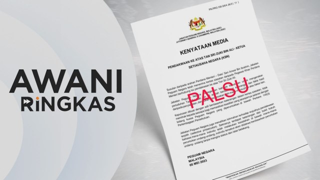 AWANI Ringkas: Jabatan Peguam Negara nafi kenyataan pendakwaan terhadap Ketua Setiausaha Negara