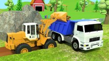 Farm Animal Houses Construction for Kids  Mini Excavator  Construction Trucks for Children_1080p