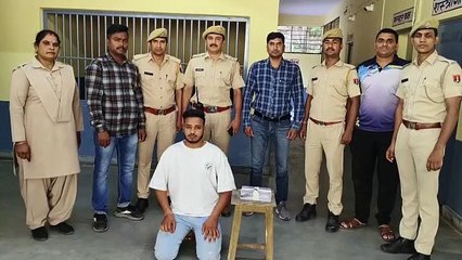 पुलिस ने अमन बच्चा गैंग का गुर्गा हुसैन उर्फ रिज्जू मोटा को दबोचा