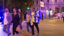 Los madridistas celebran el triunfo de la Copa del Rey en Cibeles