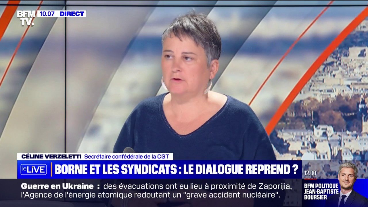 Syndicats à Matignon: "La première des exigences de l'intersyndicale sera le retrait de la réforme des retraites" maintient Céline Verzeletti (CGT)