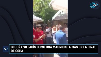 Begoña Villacís como una madridista más en la final de Copa