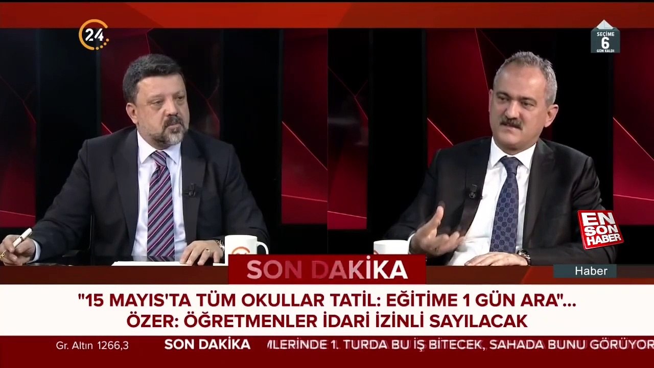 Milli Eğitim Bakanı Mahmut Özer: 15 Mayıs'ta okullar tatil edilecek