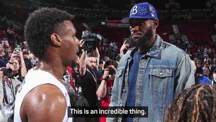 LeBron proud to see son commit to college basketball at USC