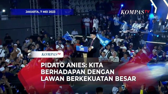 Anies Singgung Kekuatan Lawan Politik dalam Pidato Deklarasi Relawan
