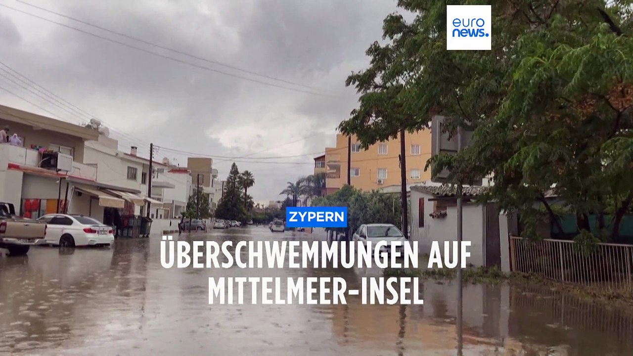 Starkregen und Hagel: Überschwemmungen auf Zypern