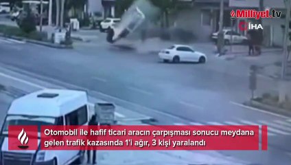 Mardin’de otomobil ile hafif ticari araç çarpıştı: 1’i ağır 3 yaralı