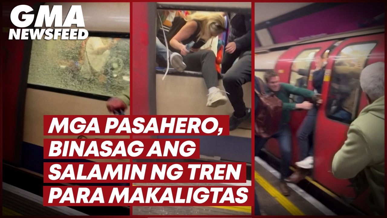London tube passengers, binasag ang salamin ng tren para makaligtas | GMA News Feed