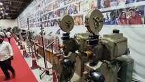 चेन्नई के एवीएम स्टुडियो परिसर में पुराने जमाने के कैमरा, रिकार्डिंग मशीन, व अन्य यंत्रों की प्रदर्शनी लगाई गई.. देखें वीडियो