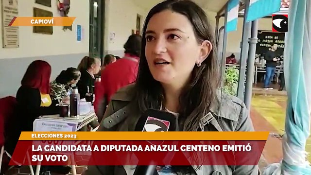 La candidata a diputada Anazul Centeno emitió su voto