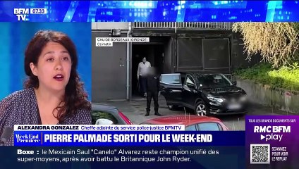 Pierre Palmade filmé lors de sa sortie du CHU de Bordeaux le 6 mai 2023.