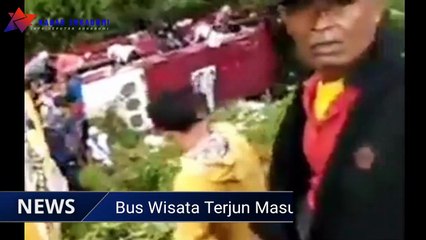 Detik detik Mencekam Bus Wisata Masuk Jurang, Warga Histeris