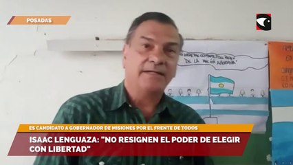Isaac Lenguaza: "No resignen el poder de elegir con libertad"