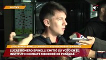 Lucas romero spinelli emitió su voto en el instituto combate mbororé de posadas