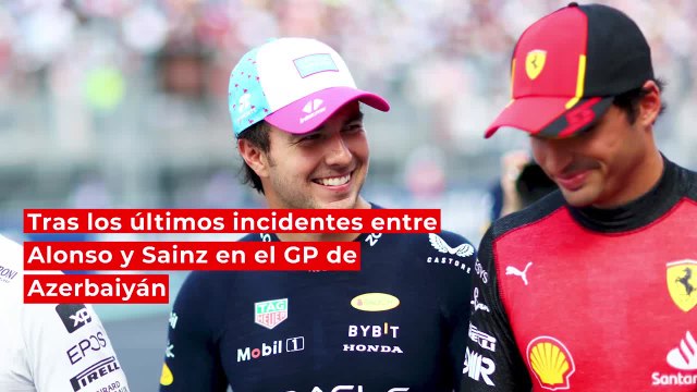 ¡Se tapó la boca pero le escucharon! La frase de Checo Pérez a Alonso y Sainz sobre su reciente enfado