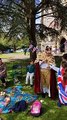 King Charles impersonator at St. Mary's Church, Fratton