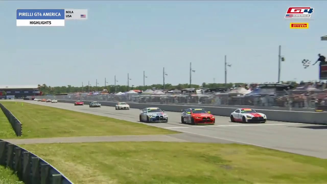 GT4 America NOLA 2023 Final Laps CapestroDubets Stephens Confusing Photo Finish Battle Win