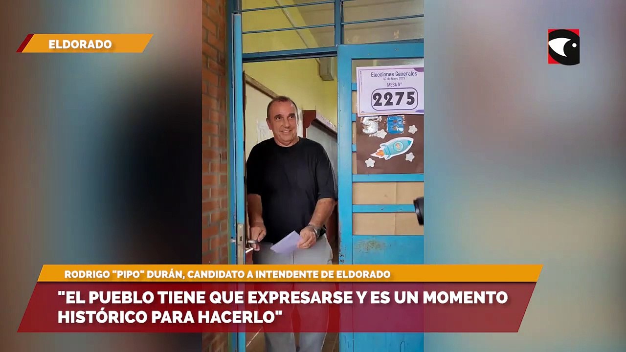 Candidato a Intendente de Eldorado, Rodrigo Pipo  Durán