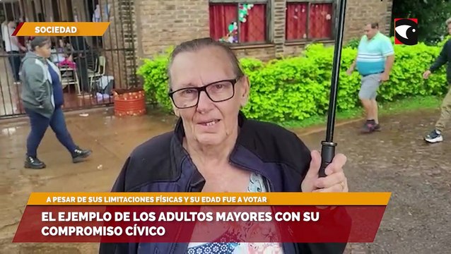 Oberá: La abuela que a pesar de sus limitaciones físicas y su edad, fue a votar