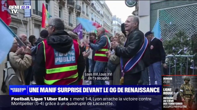 Louis XVI, on l'a décapité, Macron, on peut recommencer : le slogan scandé par Christophe Prudhomme (LFI) à la manifestation devant le siège de Renaissance