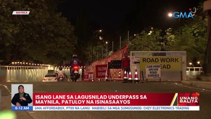 Isang lane sa Lagusnilad underpass sa Maynila, patuloy na isinasaayos | UB