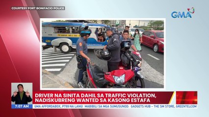 Driver na sinita dahil sa traffic violation, nadiskubreng wanted sa kasong estafa | UB