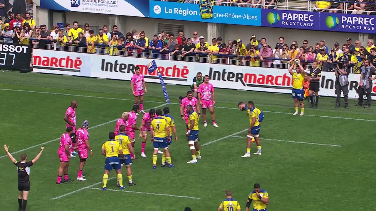 TOP 14 - Essai de Etienne FOURCADE (ASM) - ASM Clermont - Stade Français Paris - Saison 2022-2023