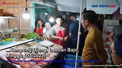 Momen Jokowi Jalan Kaki Kunjungi Wisata Kuliner Labuan Bajo