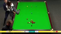PROTESTOR FAILS TO GET ON SNOOKER TABLE AND RUIN THE MATCH