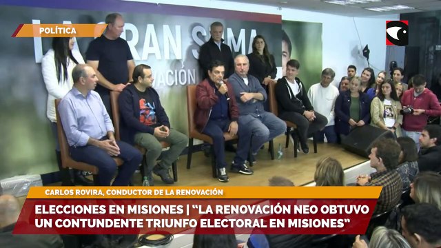 Elecciones en Misiones “La Renovación NEO obtuvo un contundente triunfo electoral en Misiones” dijo Carlos Rovira