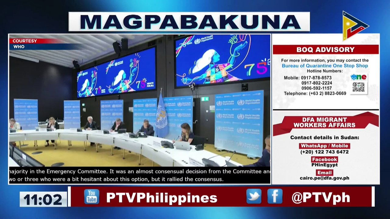 DOH at IATF, magpupulong kaugnay sa mga susunod na hakbang kasunod ng deklarasyon ng WHO...