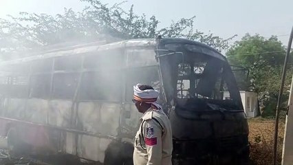 ग्वालियर जा रही चलती बस में लगी आग, यात्री सुरक्षित