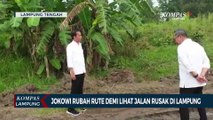 Jokowi Rubah Rute Demi Lihat Jalan Rusak Lainnya di Lampung