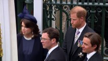 Prince Harry departs Coronation service at Westminster Abbey