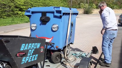 Man builds 8mph wheelie bin