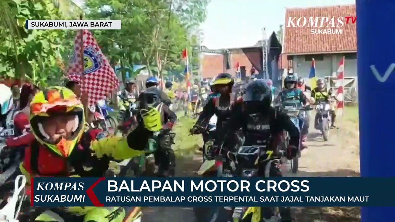 Ratusan Pembalap Cross Terpental Saat Jajal Tanjakan Maut
