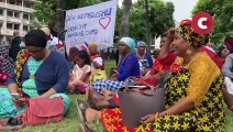 Soutien à Wuambushu : le Collectif Ré-MaA et les collectifs des citoyens de Mayotte réunis devant la préfecture de Saint-Denis