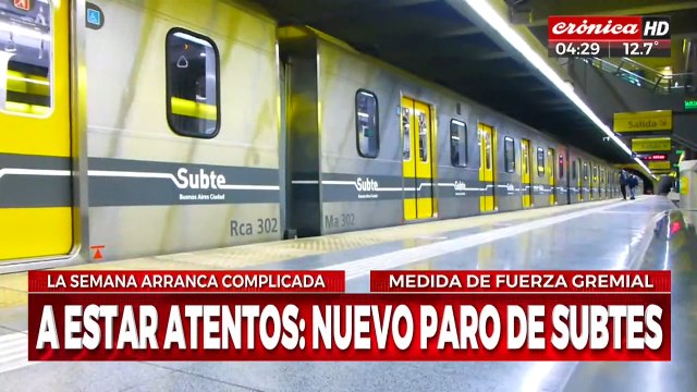 Paro e subtes: ¿Que líneas estarán afectadas este lunes?