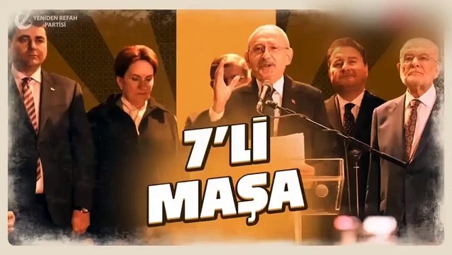 Yeniden Refah Partisi'nden sosyal medyayı sallayan paylaşım: 7'li Maşa sunar