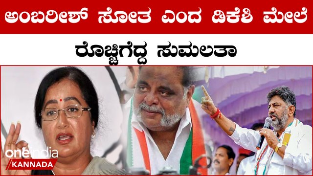 ಅಂಬರೀಶ್ ಬಗ್ಗೆ ಡಿಕೆ ಶಿವಕುಮಾರ್ ಹಗುರವಾಗಿ ಮಾತನಾಡಿದ್ದಕ್ಕೆ ತಿರುಗೇಟು ಕೊಟ್ಟ ಸುಮಲತಾ