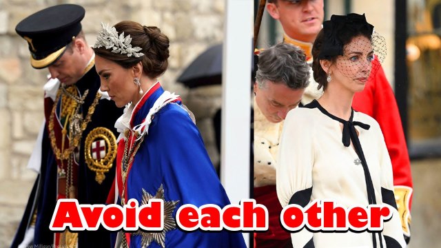 The moment Kate and William avoid Rose Hanbury at the coronation