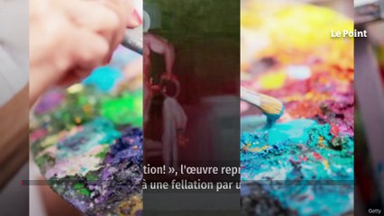 Le tableau controversé « Fuck Abstraction! » aspergé de peinture au Palais de Tokyo