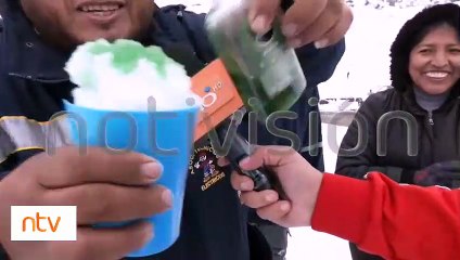 Intensa nevada en el Tunari, familias disfrutaron del paisaje