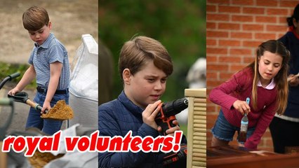 Young royal volunteers! George, Charlotte and Louis actively participate in volunteer day