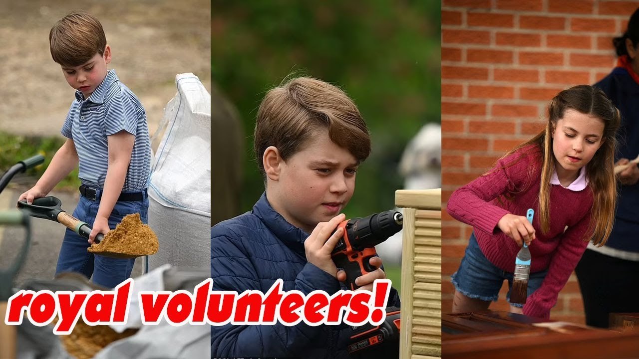 Young royal volunteers! George, Charlotte and Louis actively participate in volunteer day