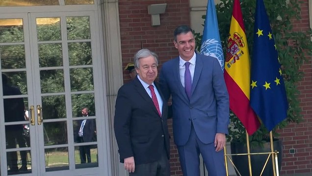 UN Secretary-General Antonio Guterres meets Spanish PM Pedro Sanchez in Madrid